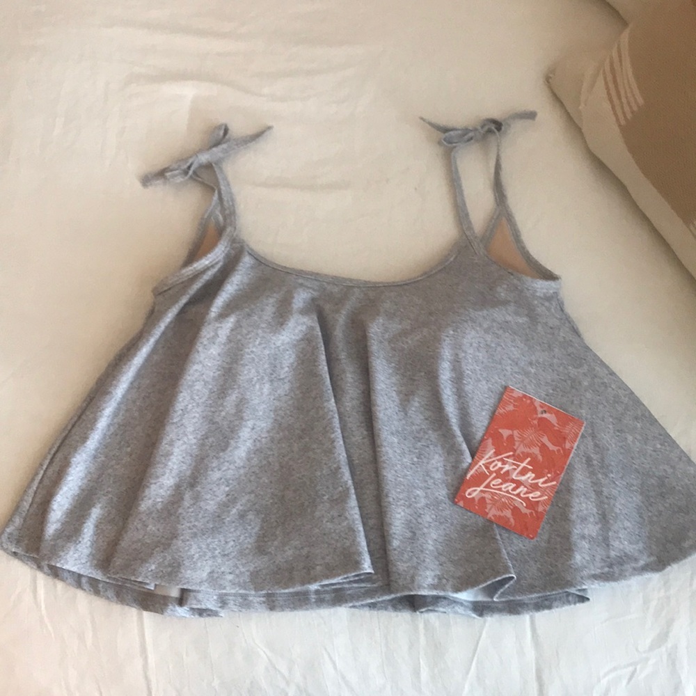 NWT Kortni Jean Grey Swim TOP